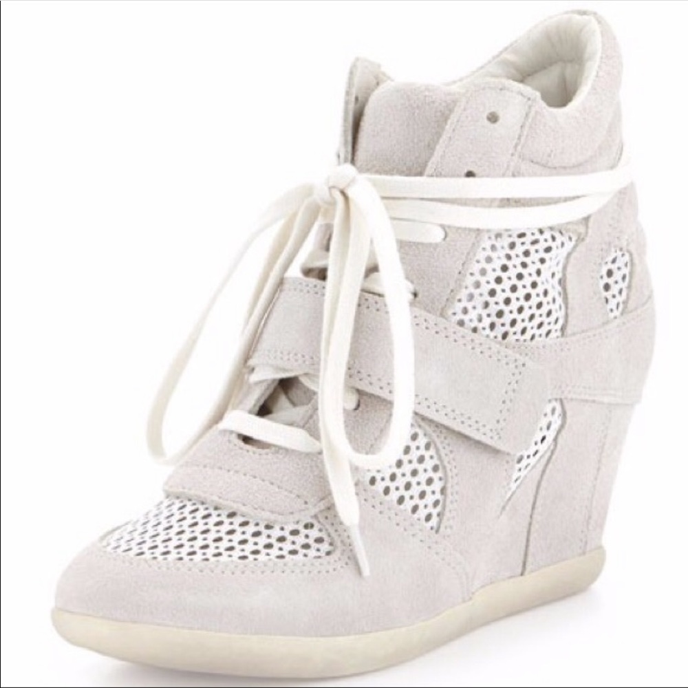 Like NEW ASH Bowie Mesh Suede Wedge Sneaker